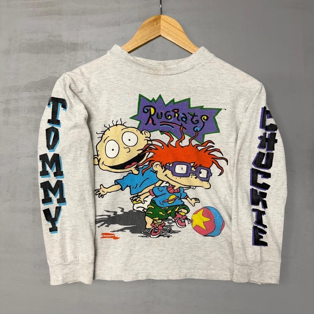 Vintage Rugrats Nickelodeon Long Sleeve 1996 90s Tommy Chucky Shirt Youth Medium